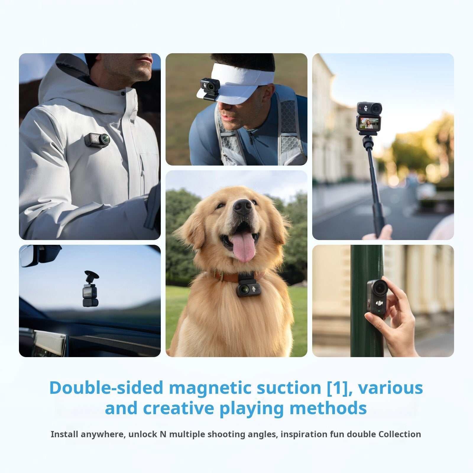 كاميرا رياضية DJI Osmo Nano مغناطيسية 64GB أسود.