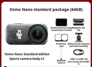 كاميرا رياضية DJI Osmo Nano مغناطيسية 64GB أسود.