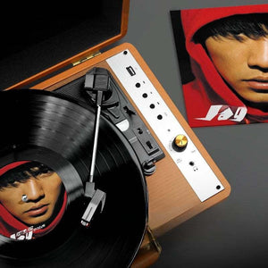 مشغل أسطوانات Retro Vinyl Player بتصميم حقيبة و Bluetooth.