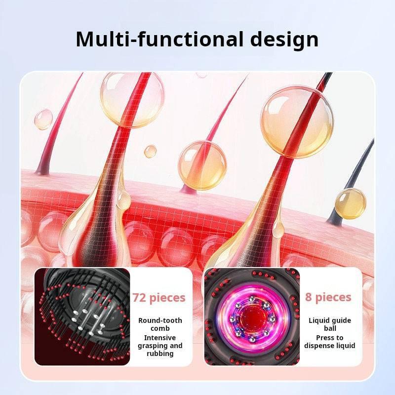 مشط Massage Comb كهربائي لتدليك فروة الرأس وتوزيع الزيوت.