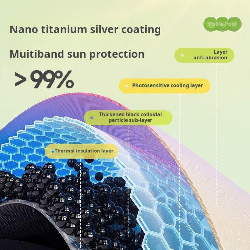 مسبح Dinosaur قابل للنفخ مع Sunshade و Inflatable Slide.