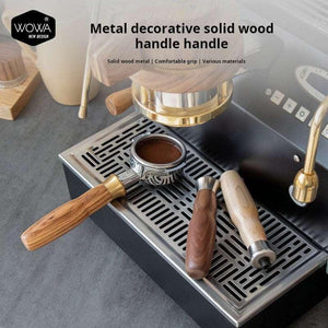 مقبض Portafilter خشب طبيعي M10 بتصميم Ergonomic مريح.