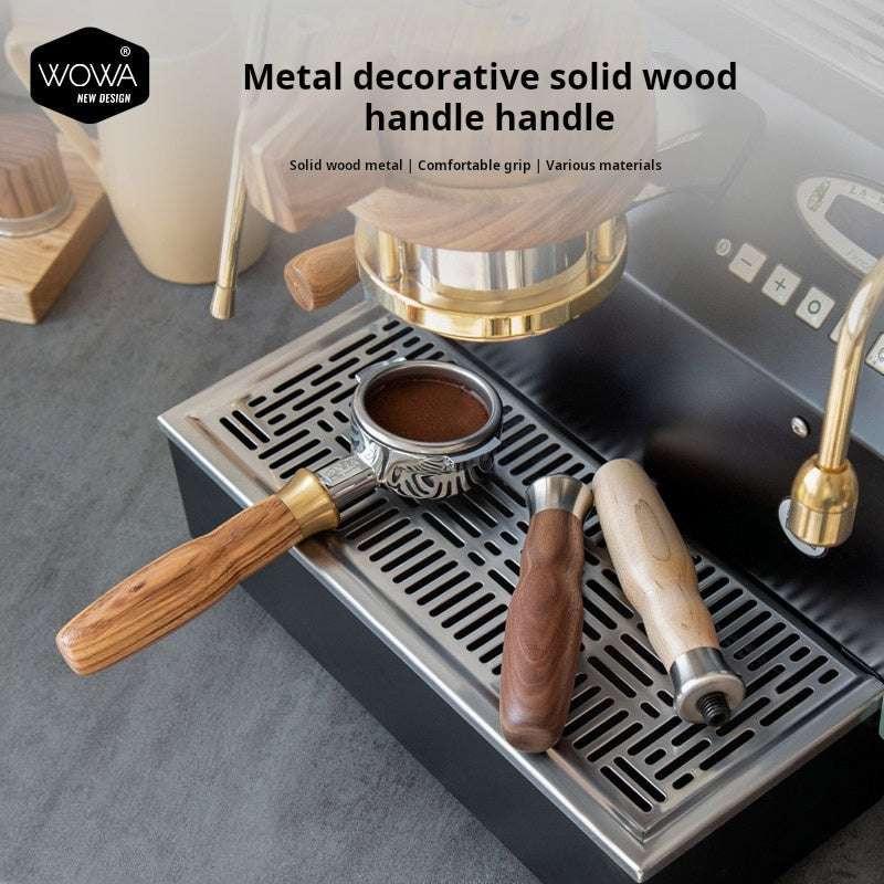 مقبض Portafilter خشب طبيعي M10 بتصميم Ergonomic مريح.