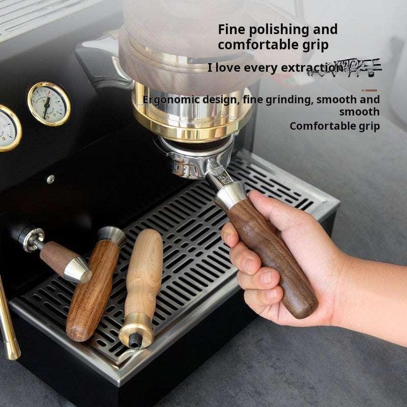 مقبض Portafilter خشب طبيعي M10 بتصميم Ergonomic مريح.