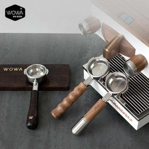 بورتافلتر Bottomless بمقبض خشب طبيعي لمكائن La Marzocco.