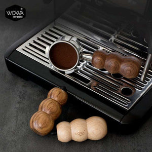 مقبض Portafilter خشب طبيعي M10 بتصميم مريح من WOWA.