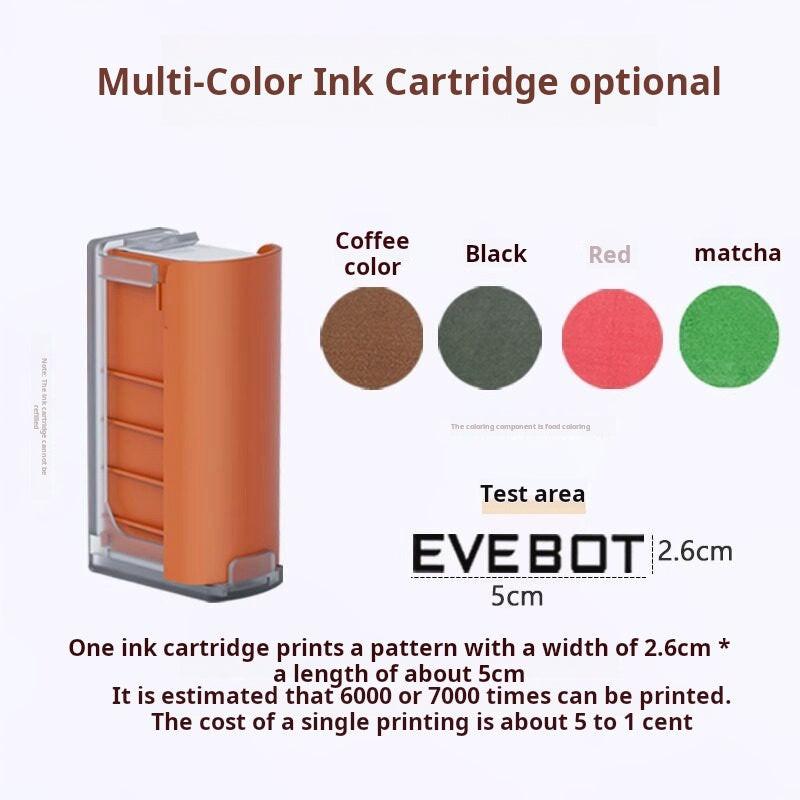 خرطوشة حبر طعام لـ EVEBOT  PrintPen بـ 4 ألوان اختيارية آمنة ومعتمدة.
