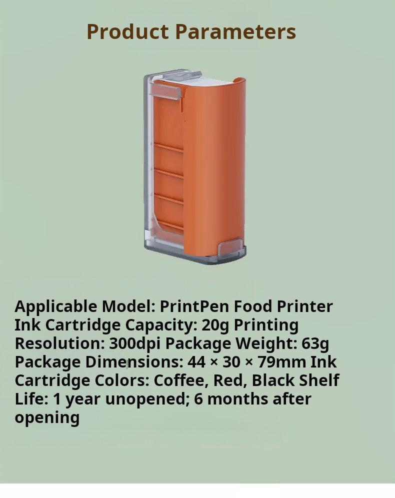 خرطوشة حبر طعام لـ EVEBOT  PrintPen بـ 4 ألوان اختيارية آمنة ومعتمدة.