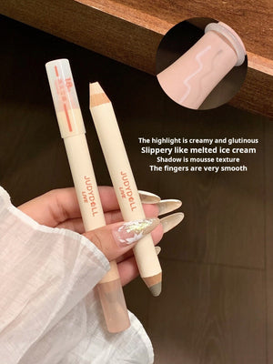 3D modeling crayons! Judydoll Orange Blossom Orange Label Double Head Contour Pen Nose Shadow High Gloss Shadow Contour Stick Makeup.