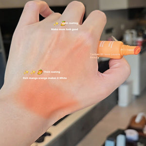 South Korea's new color sweet glutinous mango is hugely white! Romand 05 Yunsoft matte lip mud is white and bright orange.