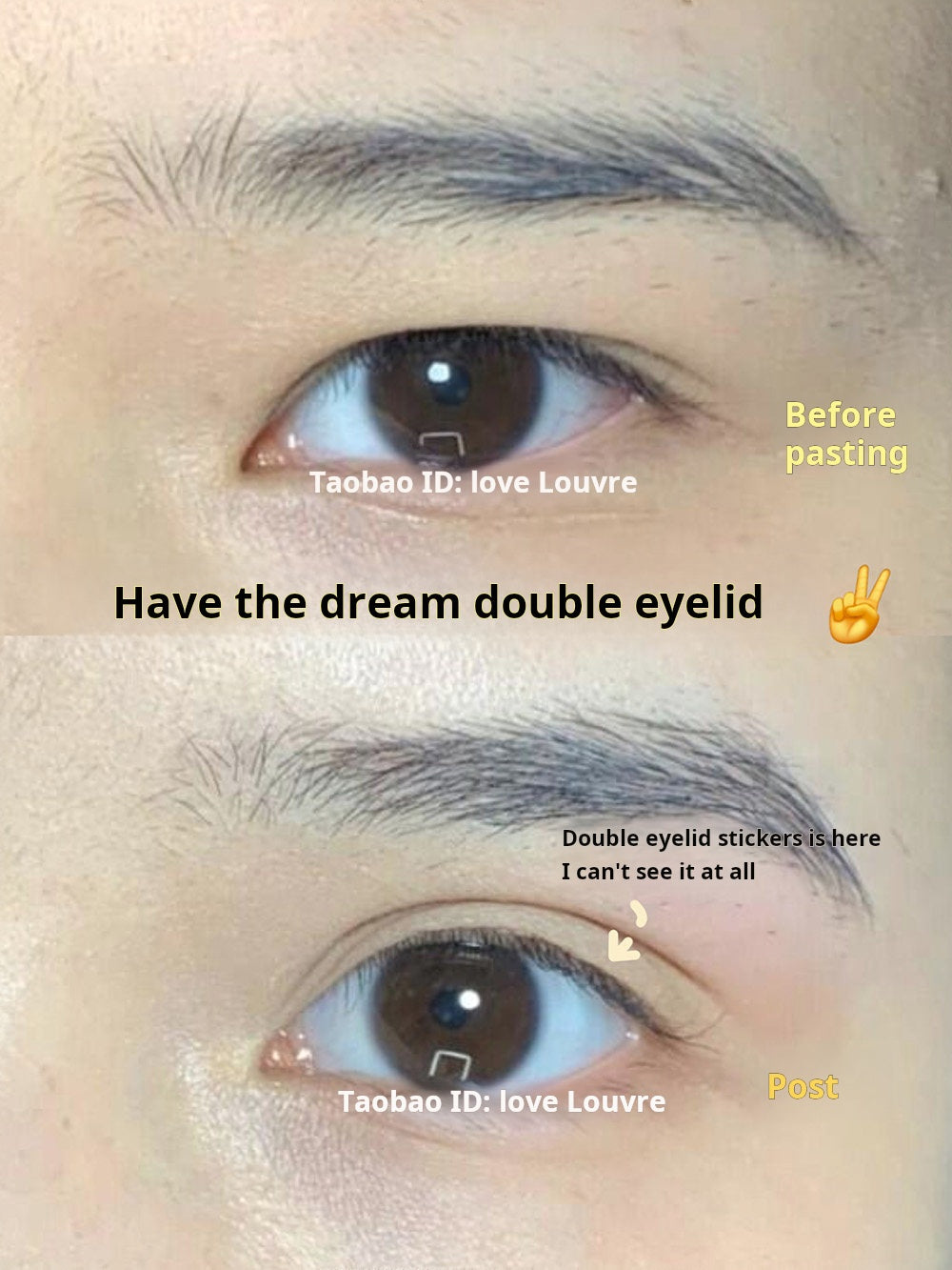Change the shape of your eyes with your bare hands in 3 seconds! Drop-shaped lace double eyelid patches are sticky when exposed to water, invisible swollen eye bubbles, and prevent sagging