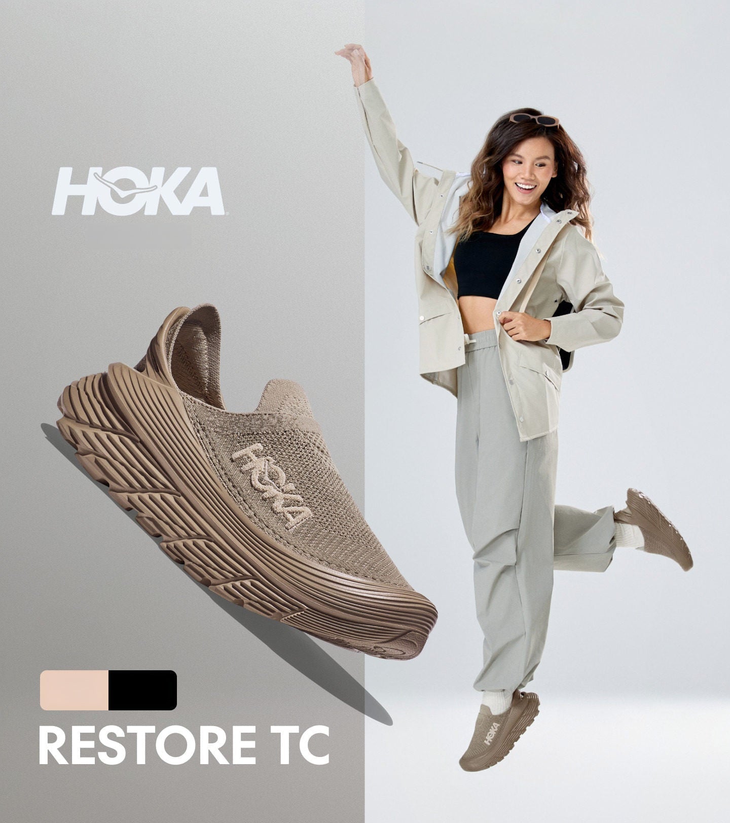 حذاء HOKA Restore TC - تصميم سهل الارتداء ومريح للقدمين