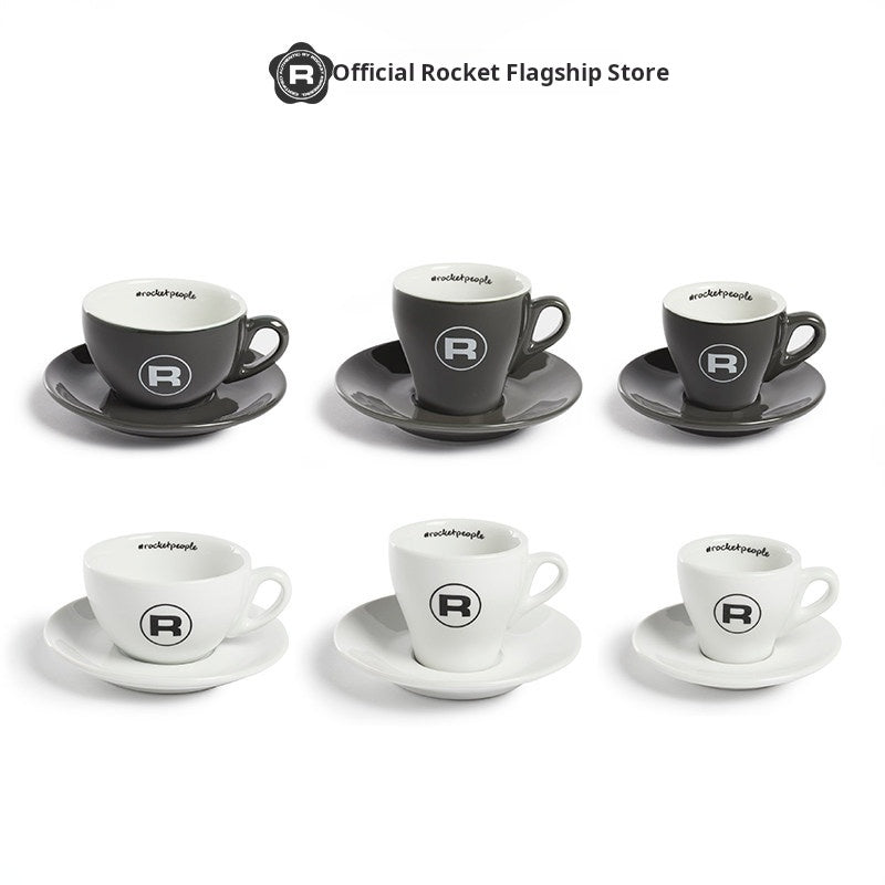 ROCKET original imported coffee cups, Flori White Italian Espresso Cups