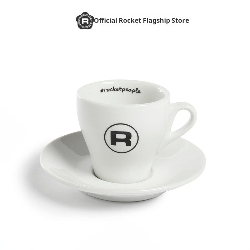 ROCKET original imported coffee cups, Flori White Italian Espresso Cups