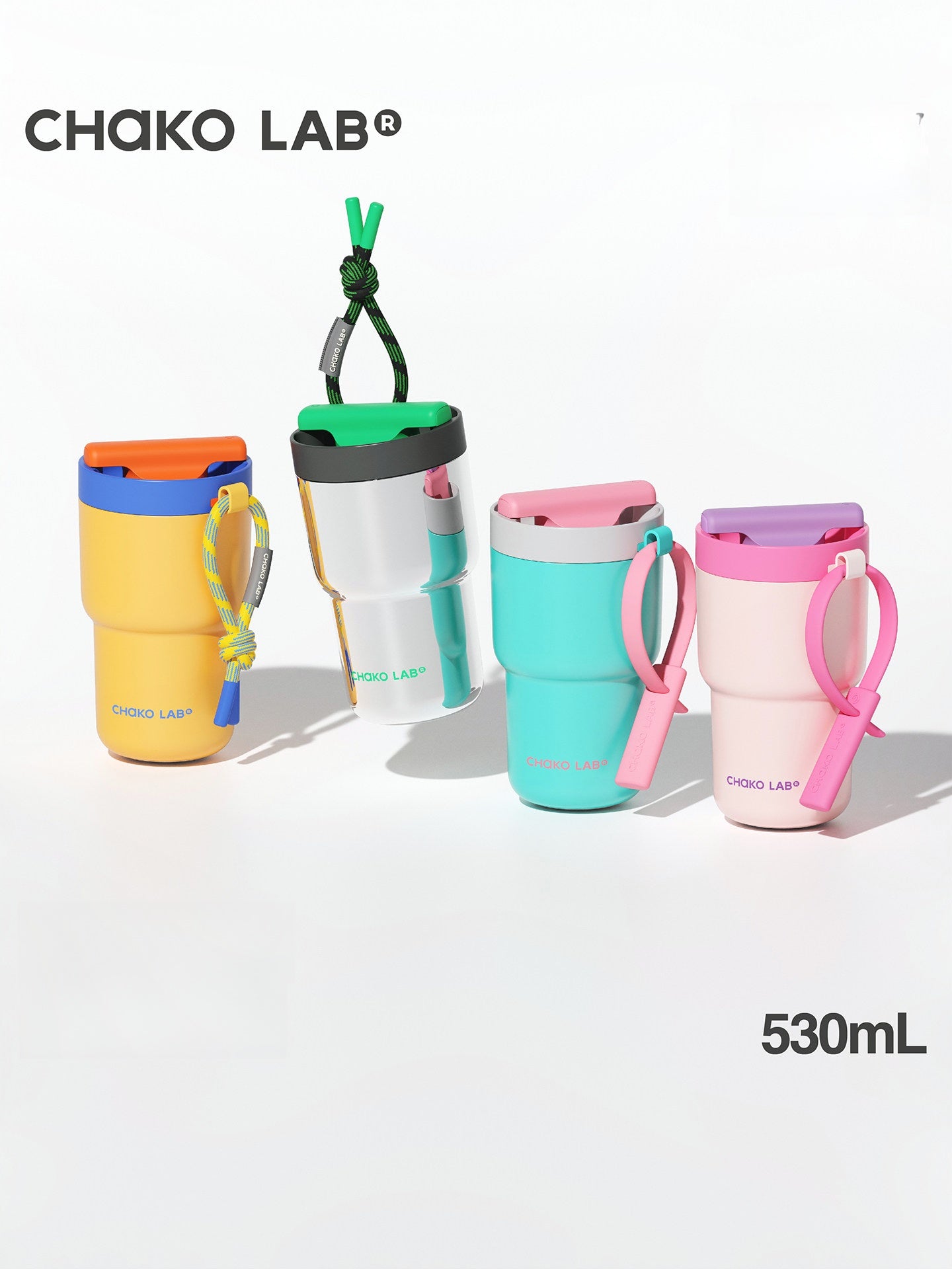 كوب قهوة حافظ للحرارة Chako Lab بتصميم عصري مع مقبض 530ml