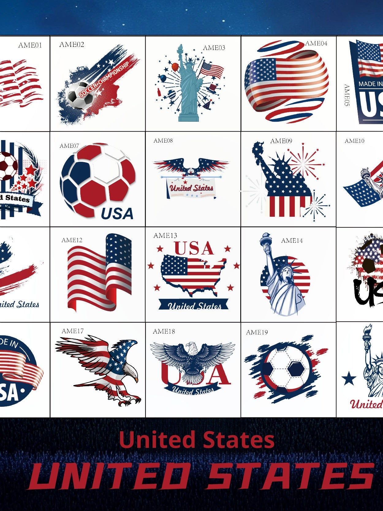 تاتو مؤقت World Cup بتصاميم منتخبات متنوعة وعالية الجودة