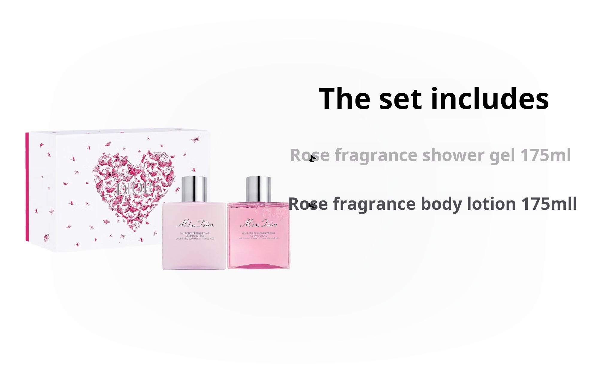 DIOR Dior Miss Dior Rose Fragrance Gift Box Gentle Cleansing Long-Lasting Limited Edition Gift Box 175ml+175ml