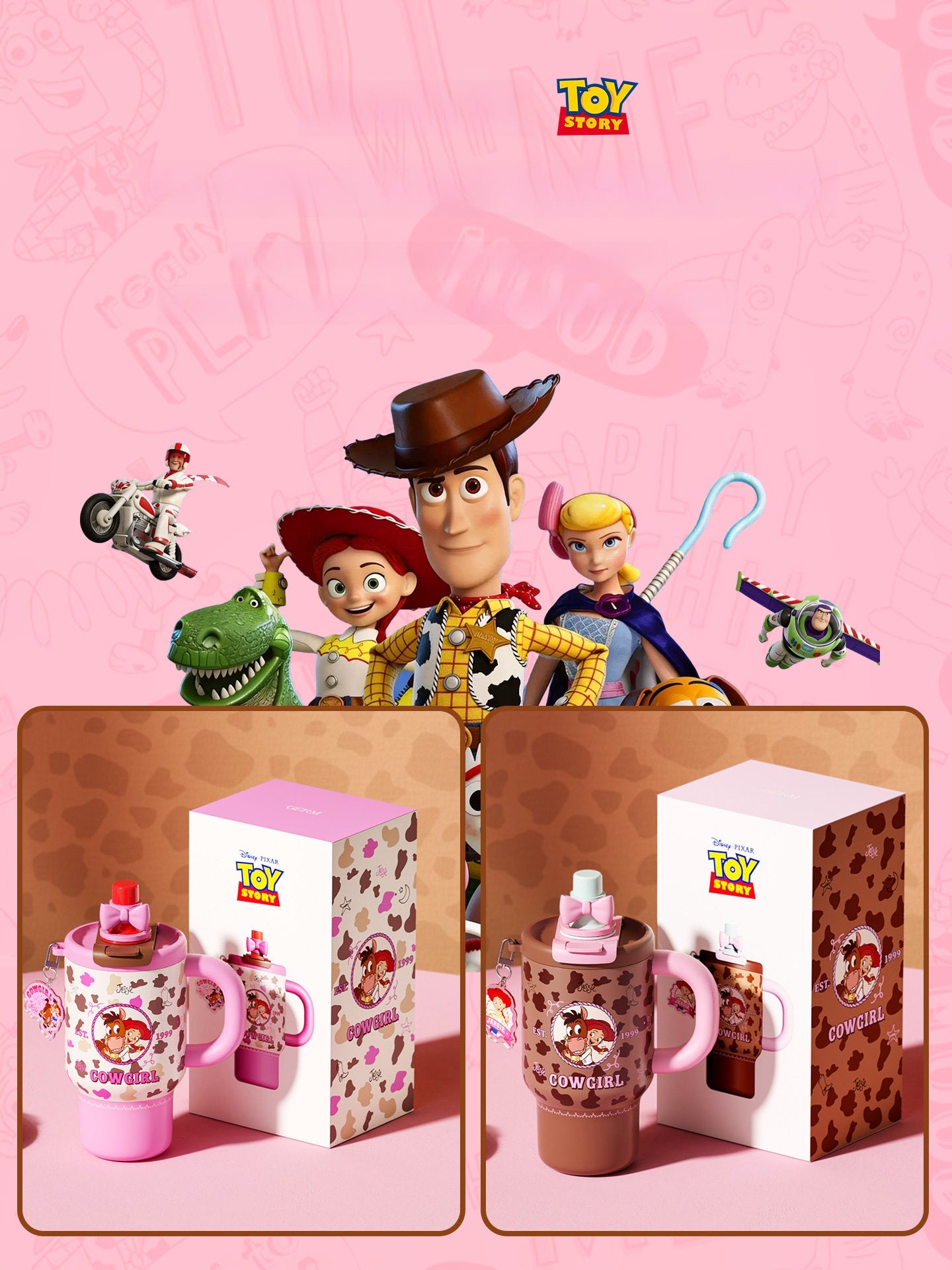 أصلي 100% كوب GERM حافظ للبرودة والحرارة Toy Story بسعة 750ml