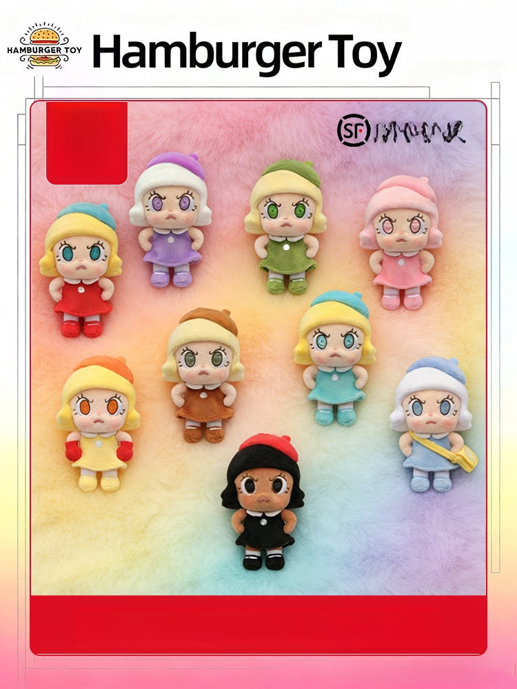 ميدالية قطيفة POPMART Angry Molly Blind Box أصلي 100%