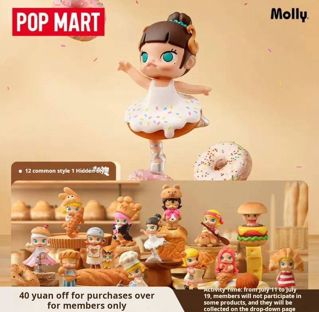 مجسمات Molly العشوائية من POP MART بتصميم المخبوزات