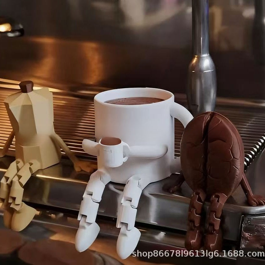 دمى ركن القهوة اللطيفة بأرجل متدلية Coffee Decor