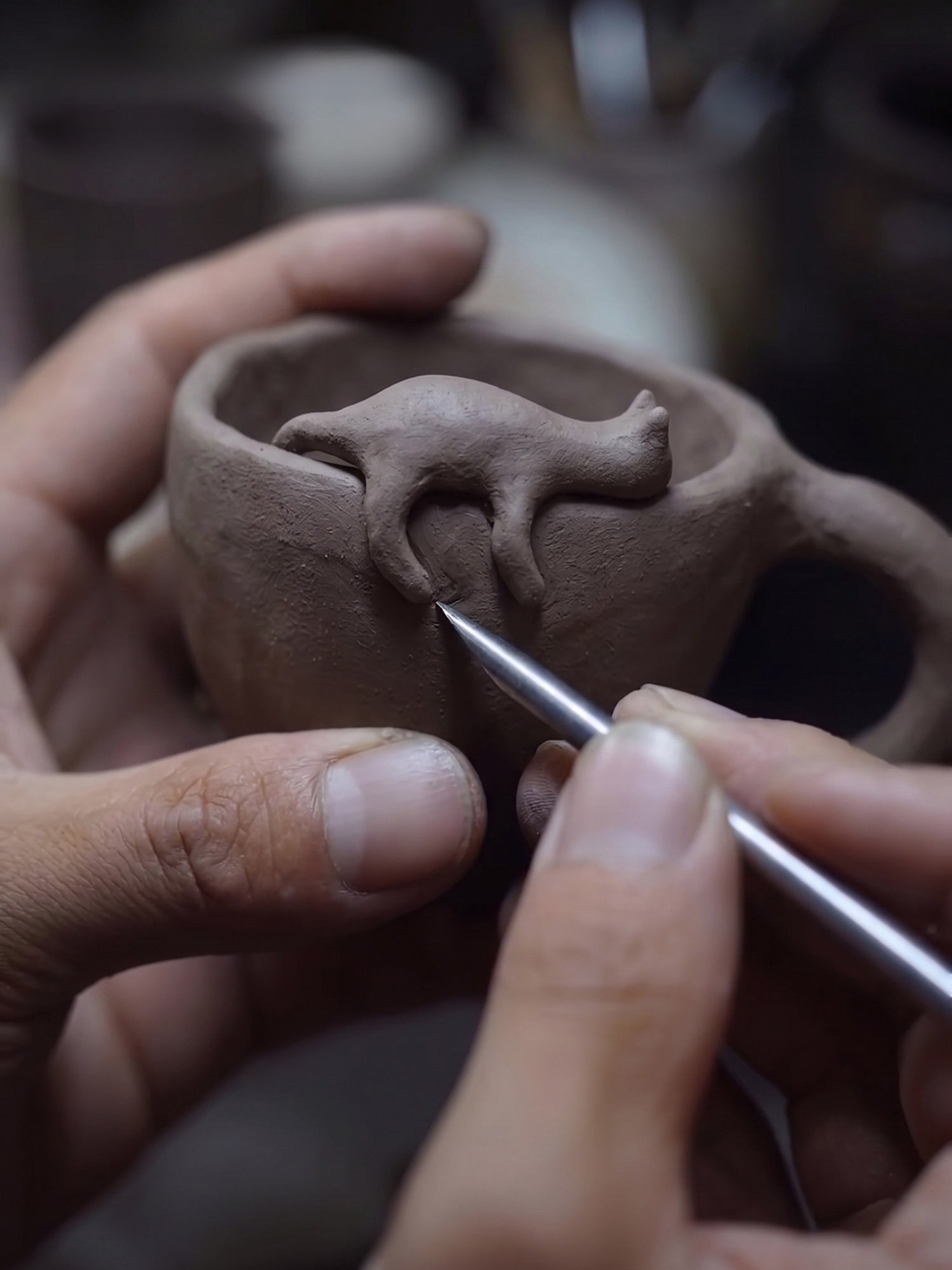 أكواب سيراميك بتصميم قطة لطيفة للشاي والقهوة