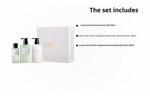 DIOR Collection Lucky Wind Chime Body Wash Body Emulsion Set Strong Perfume EDP Lily of the Valley 50ml + 350ml + 350ml