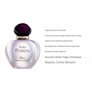 DIOR Baison White Poison Strong Fragrance Perfume (Ice & Fire Strange) Floral Notes Strong Perfume EDP Jasmine, Gardenia, Neroli, Sandalwood 30ml 50ml 100ml