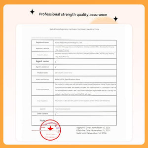 Official medical quality assurance certificate for Tinacon contact lenses, confirming high manufacturing standards and eye safety.