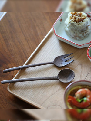 طقم أدوات مائدة Wooden Cutlery خشبية فاخرة - رفعة