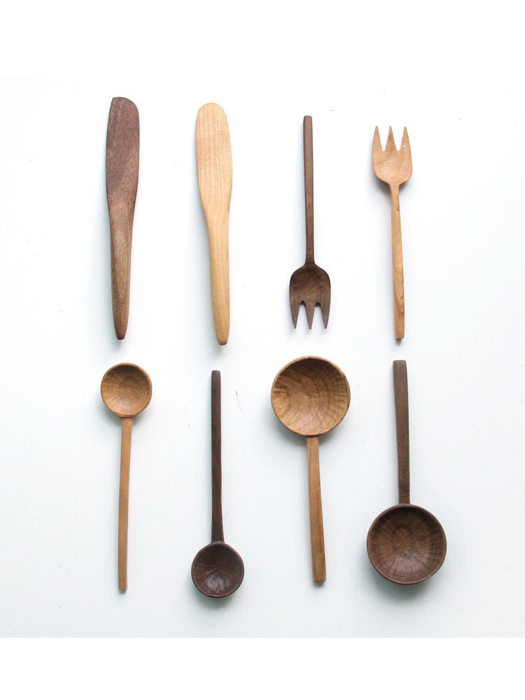 طقم أدوات مائدة Wooden Cutlery خشبية فاخرة - رفعة