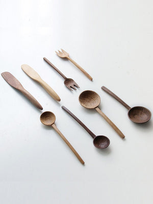 طقم أدوات مائدة Wooden Cutlery خشبية فاخرة - رفعة
