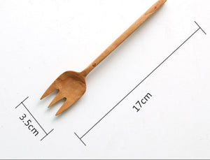طقم أدوات مائدة Wooden Cutlery خشبية فاخرة - رفعة