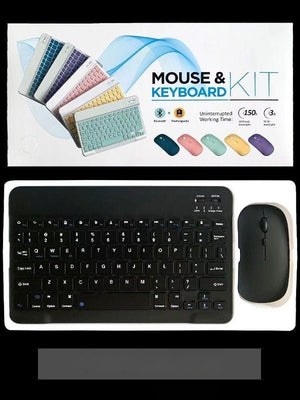 طقم Mouse & Keyboard Kit لاسلكي Bluetooth ملون - رفعة