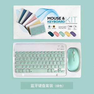 طقم Mouse & Keyboard Kit لاسلكي Bluetooth ملون - رفعة