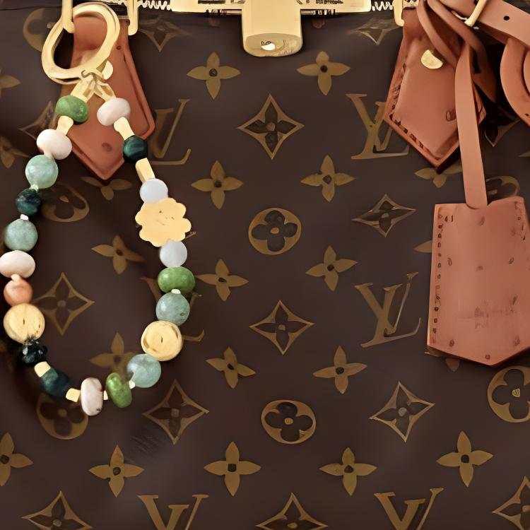 حقيبة Louis Vuitton Monogram بجلد Ostrich بني وأنيق.