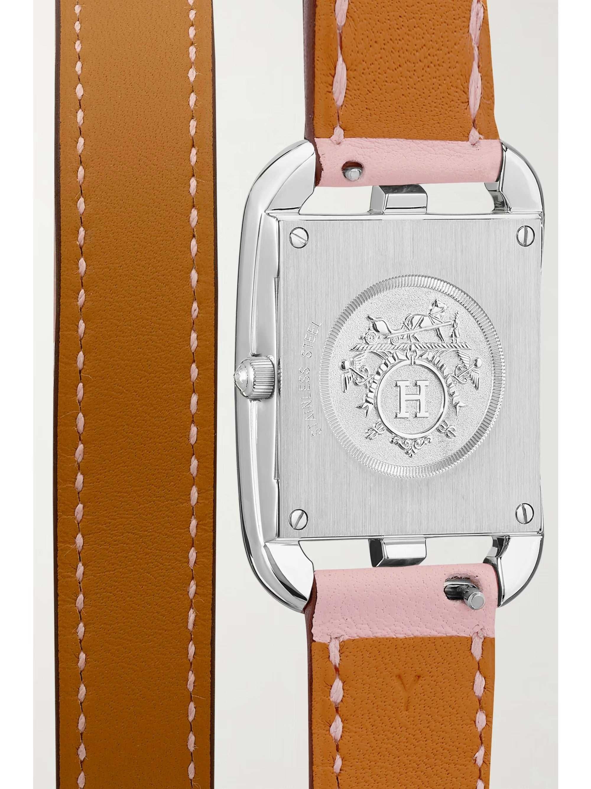 Hermes Cape Cod watch | ساعة هيرميس كيب كود بجلد الكرز الوردي 🍒✨.