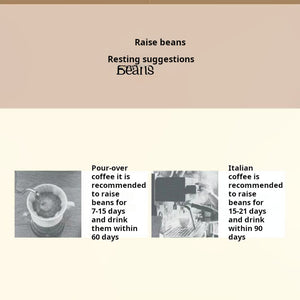 An informational card for xBloom xpods showing resting suggestions and brewing guidelines for كبسولات إكسبلوم to achieve the best flavor profile.