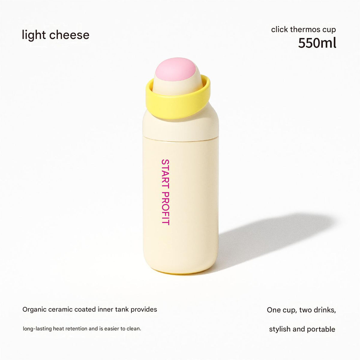 زمزمية حافظة للحرارة CHAKO LAB بتصميم عصري وأنيق 550ml - رفعة
